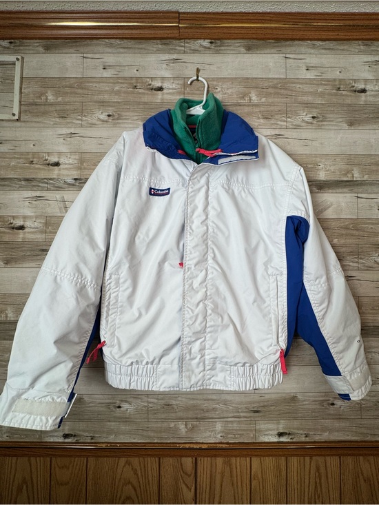 Columbia Jackets & Blazers - Vintage Columbia Bugaboo 3-in-1 Interchange
Jacket Women's M White Blue Green Fl